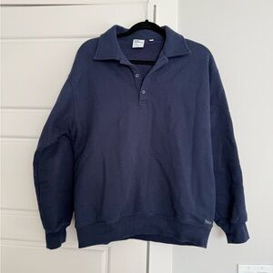 TNA Cozy Fleece Sweatshirt in Navy